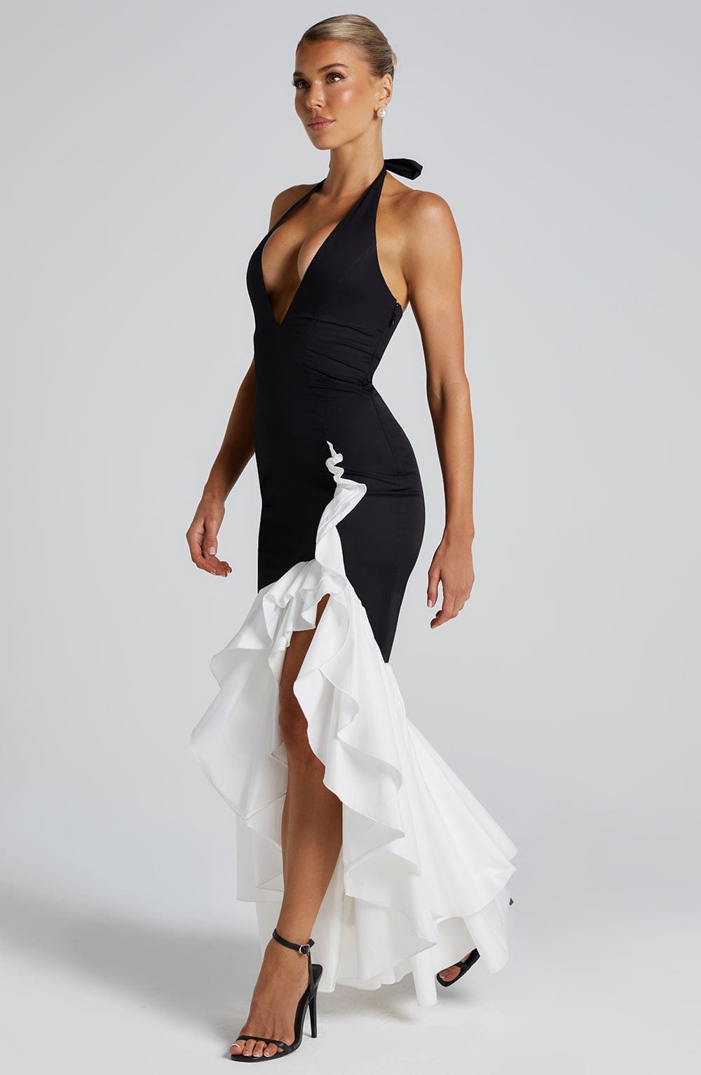 Abito Maxi Veronique Nero/Bianco