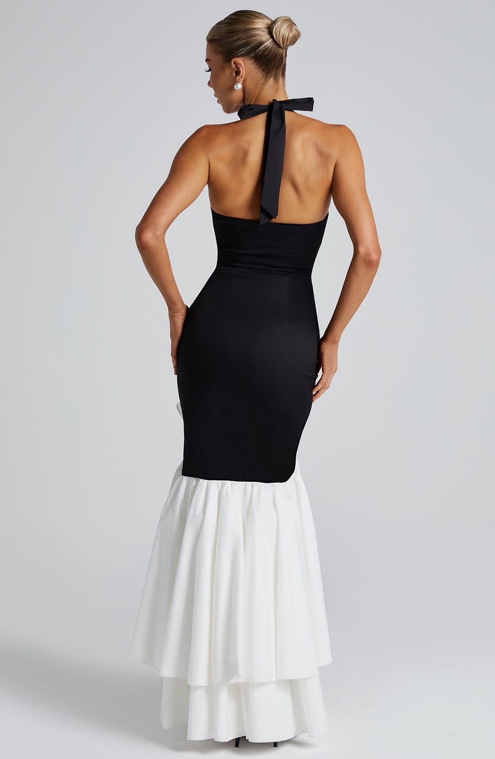 Abito Maxi Veronique Nero/Bianco