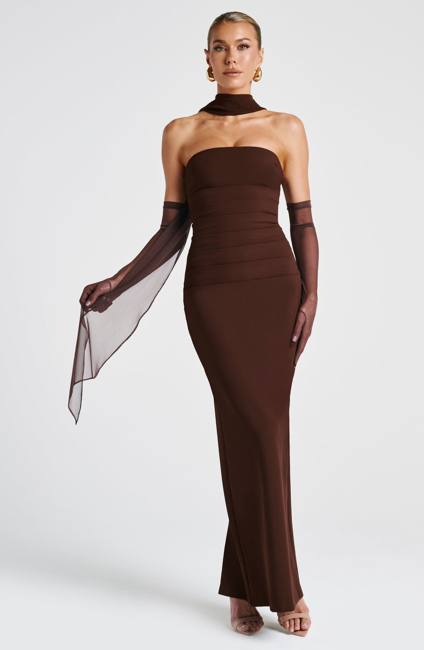 Abito Maxi Yulia Plum Brown