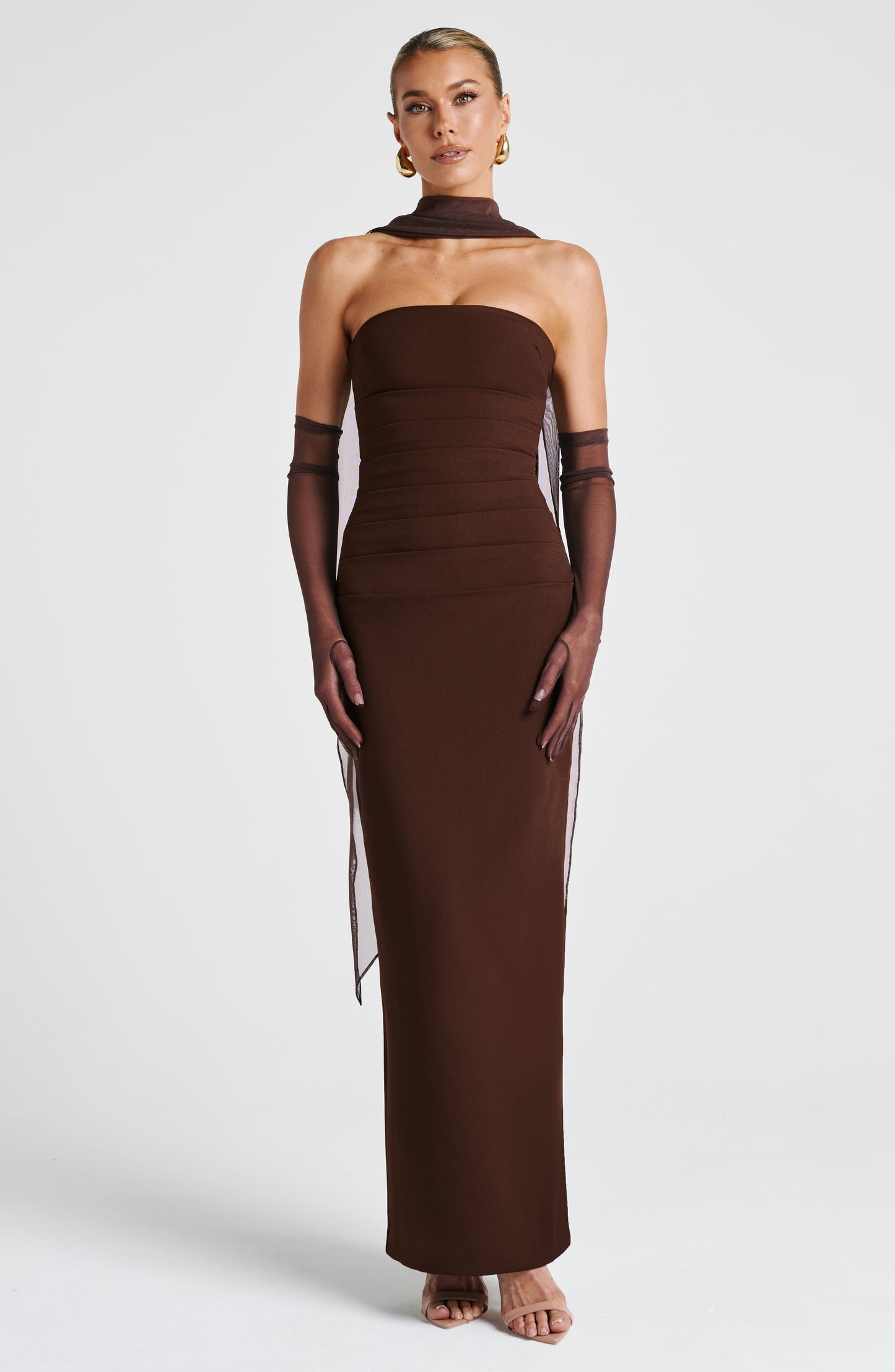 Abito Maxi Yulia Plum Brown
