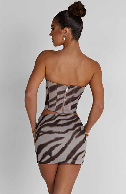 Gonna Mini Zebra Stampa