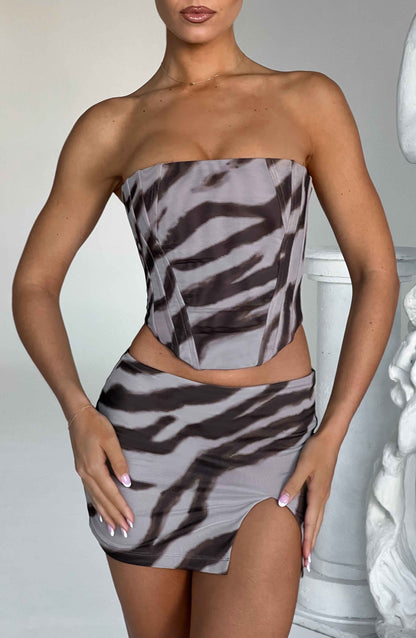 Gonna Mini Zebra Stampa
