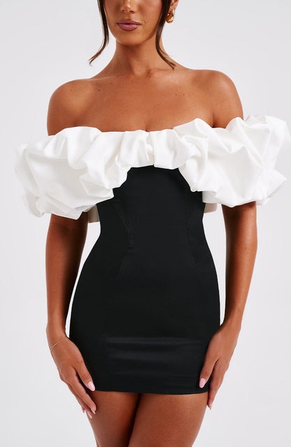 Abito Mini Allie Nero/Bianco