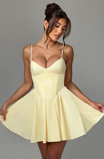 Abito Mini Analeigh - Design Esclusivo in Limone per Ogni Occasione