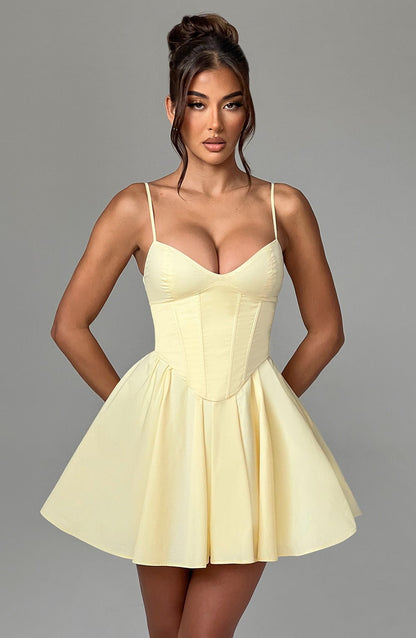 Abito Mini Analeigh - Design Esclusivo in Limone per Ogni Occasione