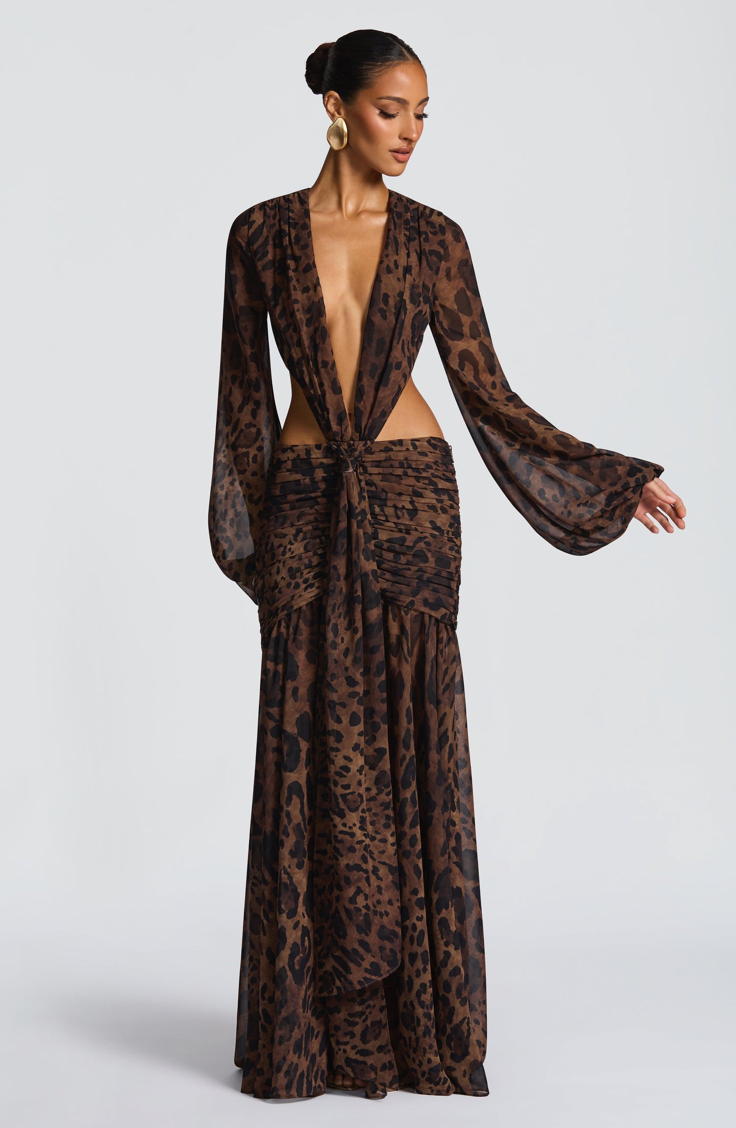 Essenza Classica Maxi Dress - Leopard Print