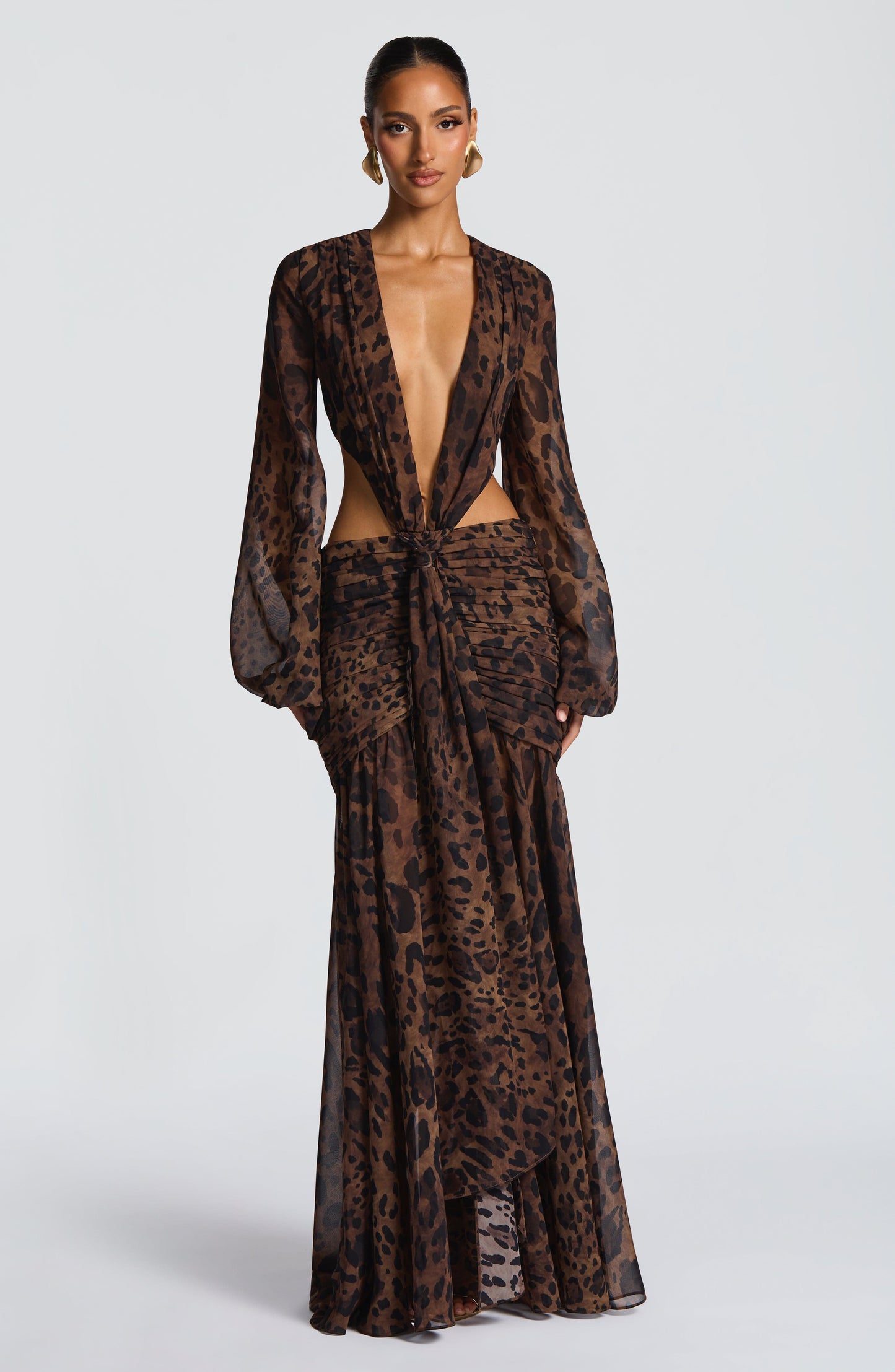 Essenza Classica Maxi Dress - Leopard Print