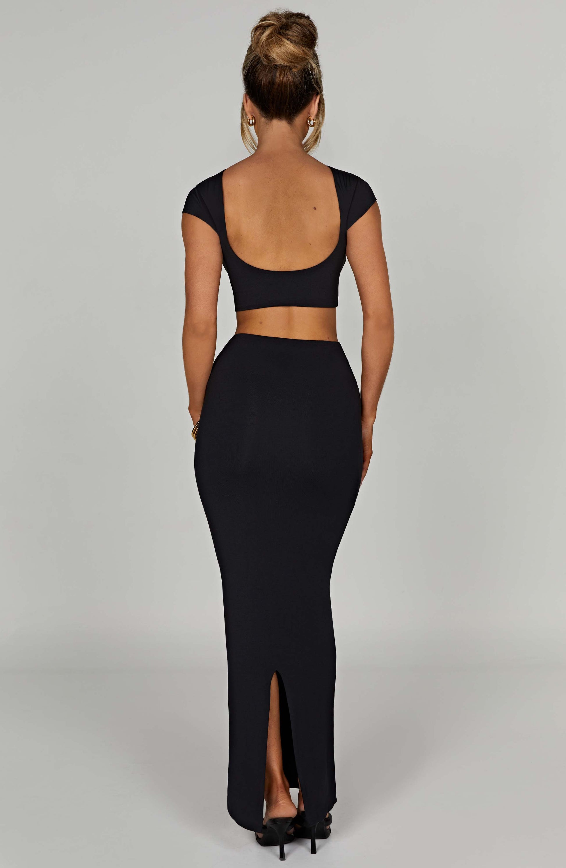 Top Anika Nero Moda Donna