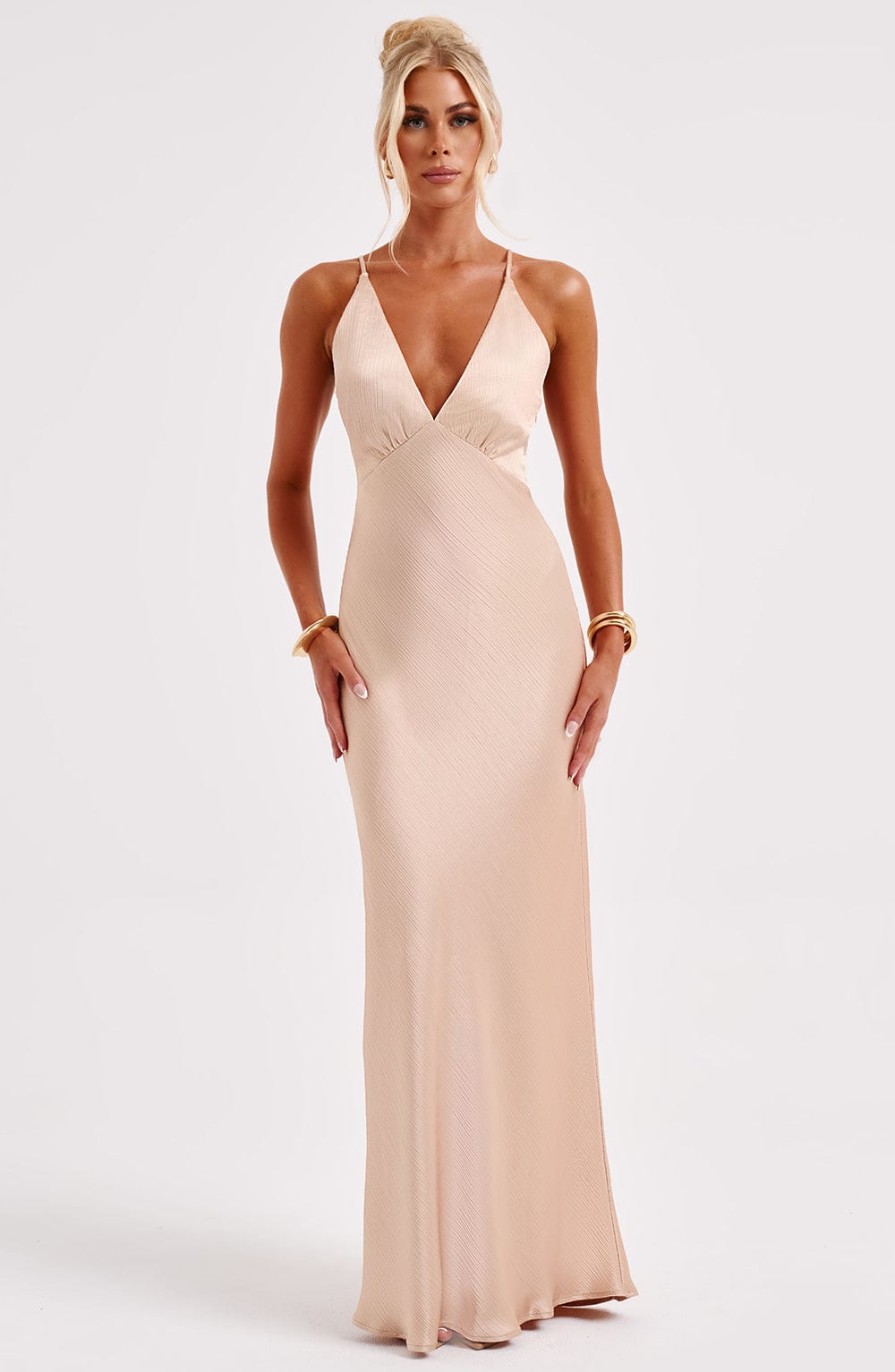 Abito da Sera Anja Maxi Champagne