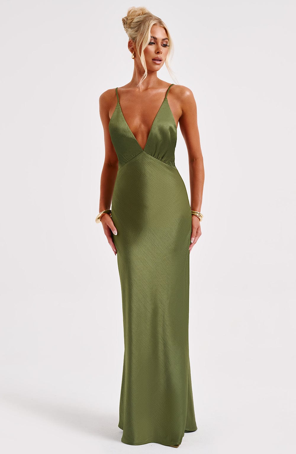 Abito Maxi Khaki di lusso