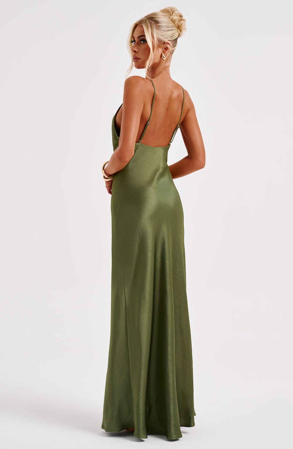 Abito Maxi Khaki di lusso