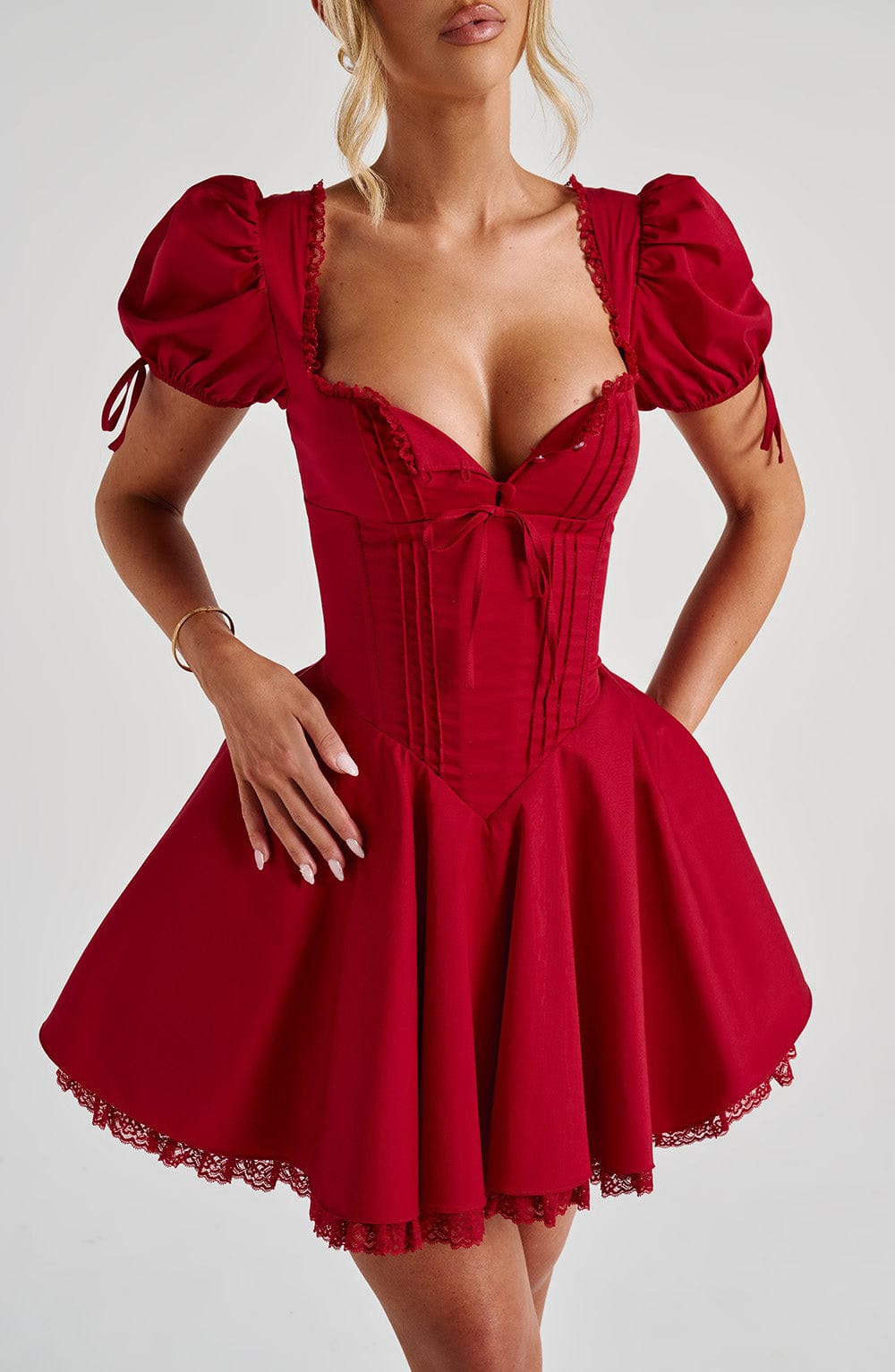 Abito mini rosso Annie
