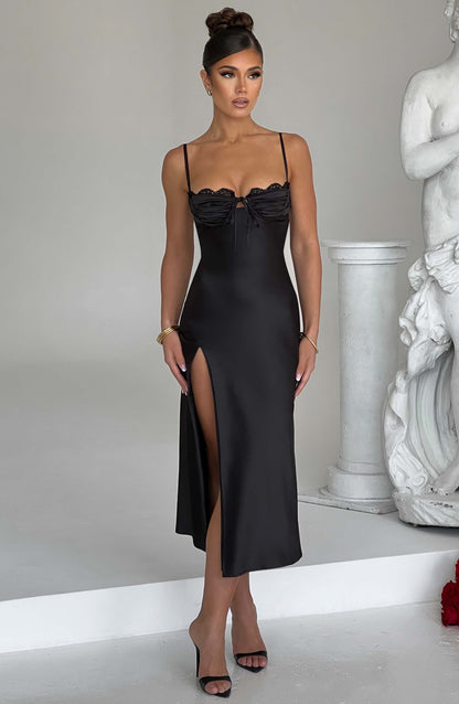 Ardelle Midi Dress Nero