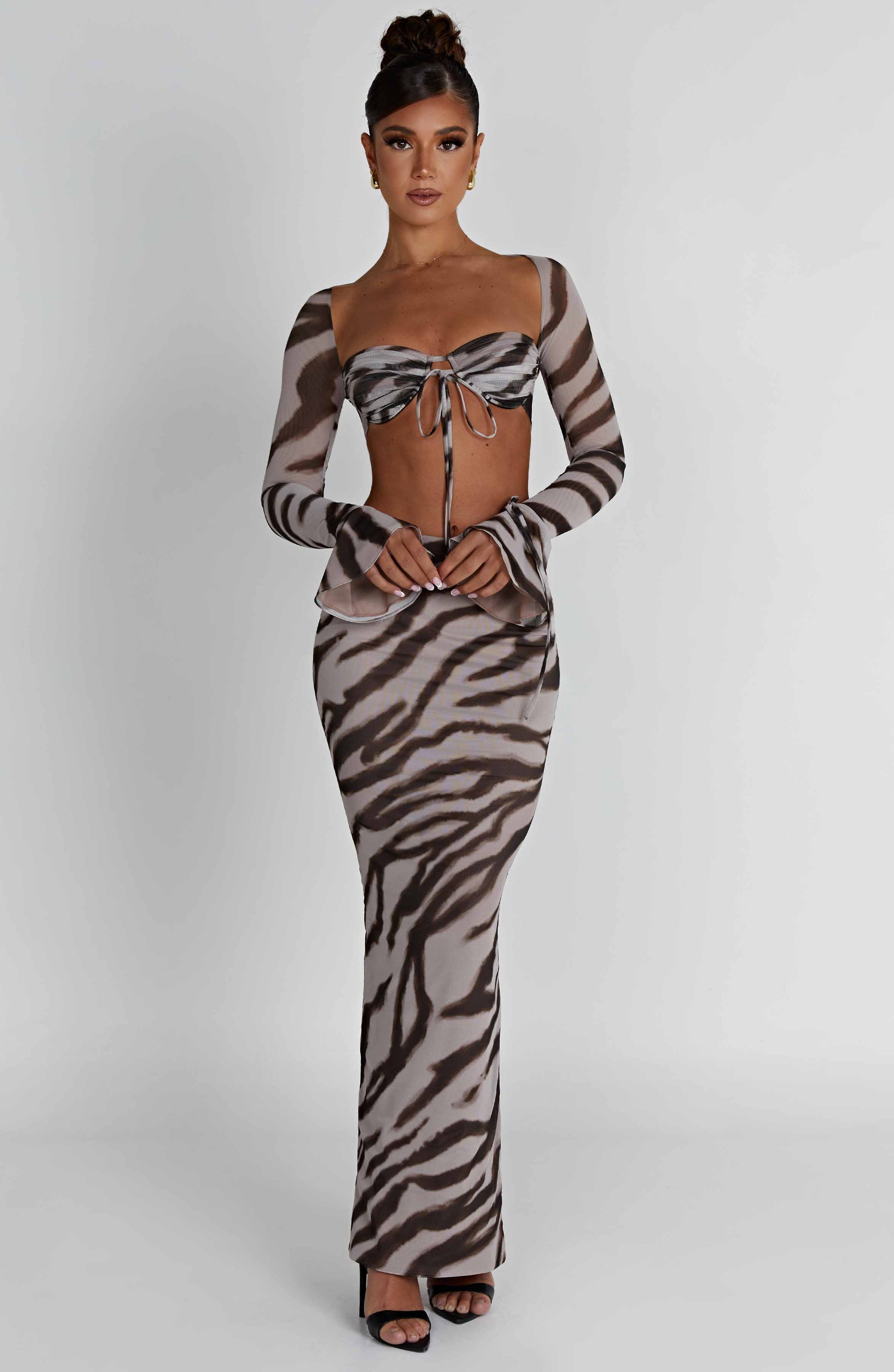 Gonna Maxi Zebra Stampa