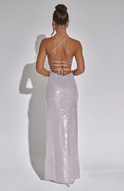 Abito Maxi Bells Argento