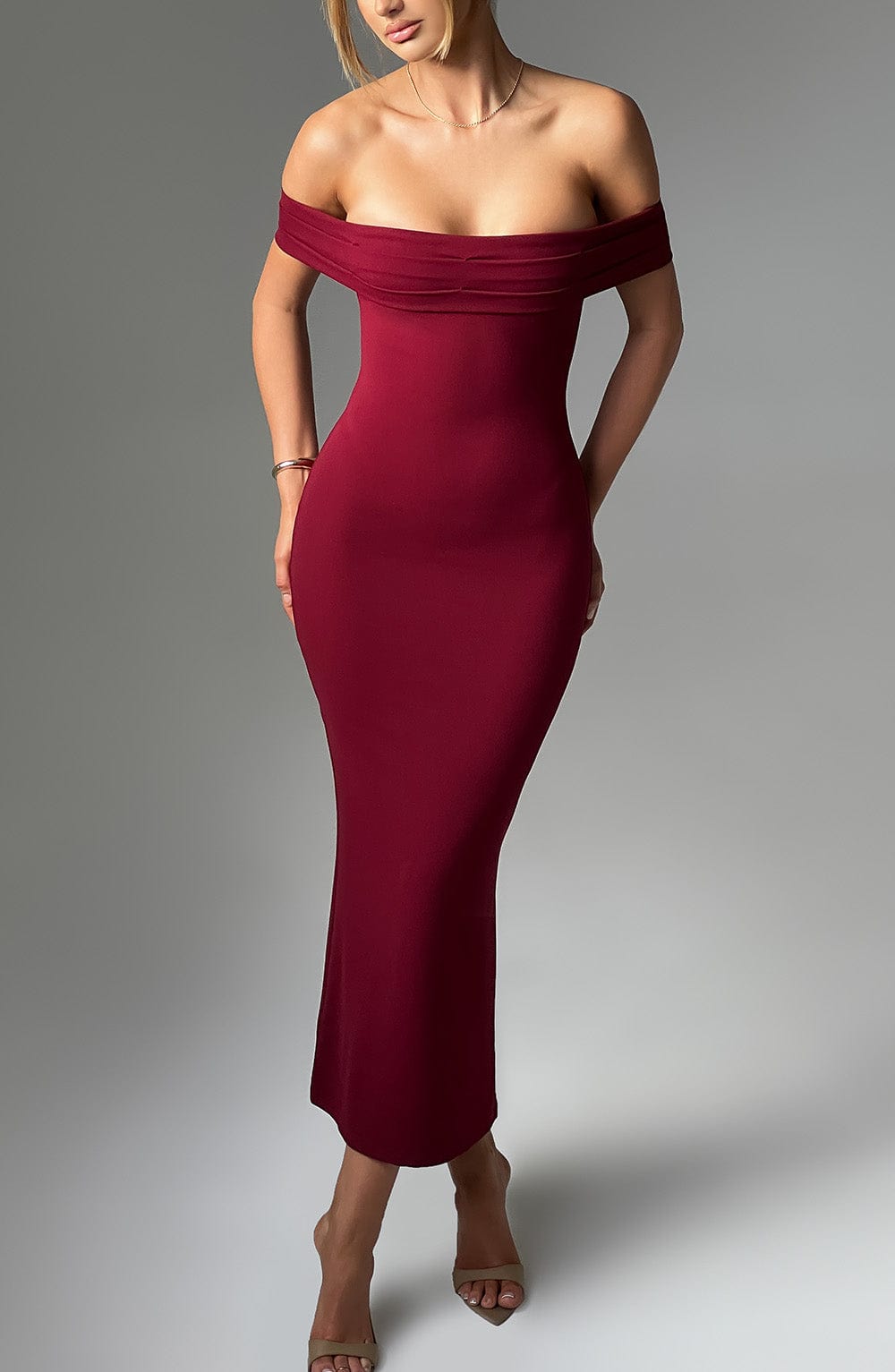 Vestito Midi Bex - Borgogna