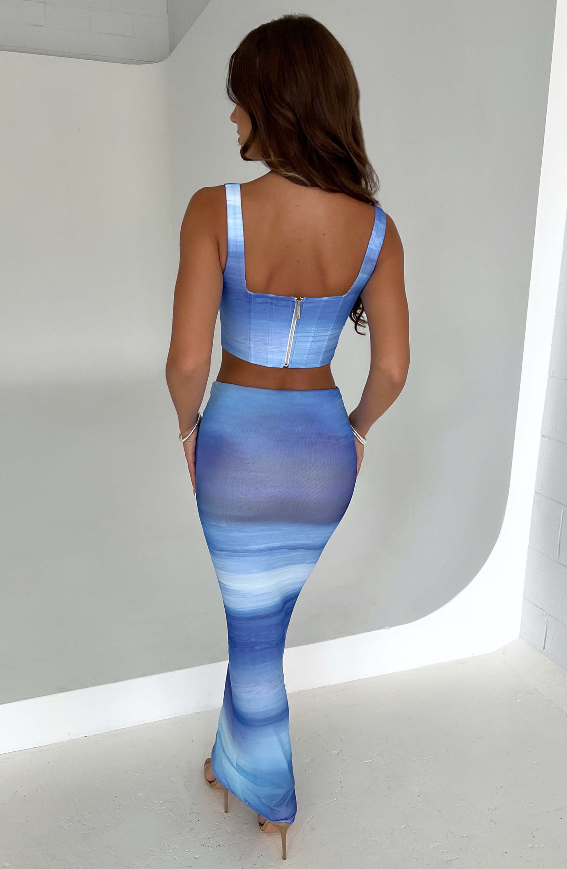 Gonna Maxi Blu Nebbia