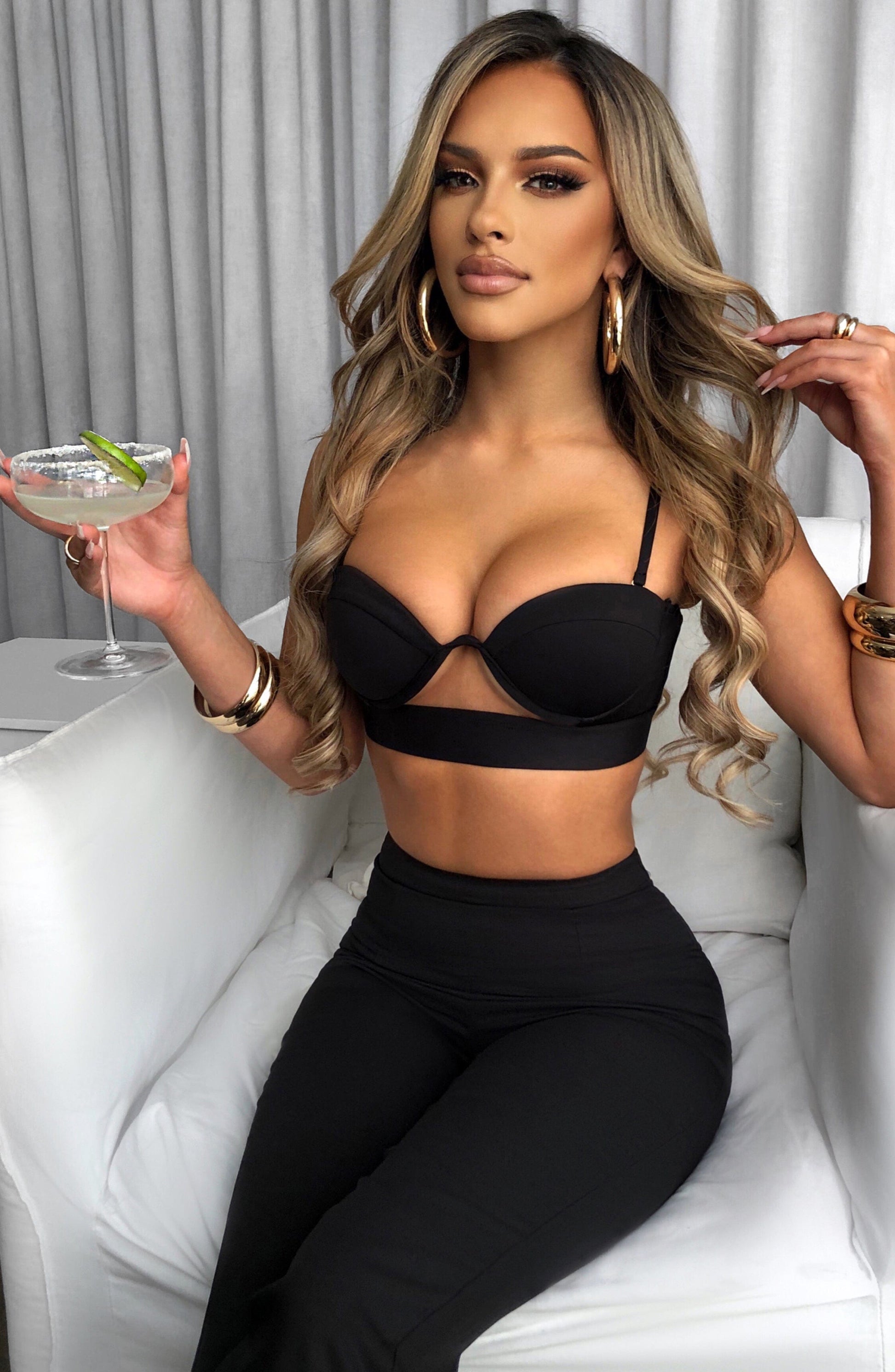 Brienna Top Nero Taglia Unica