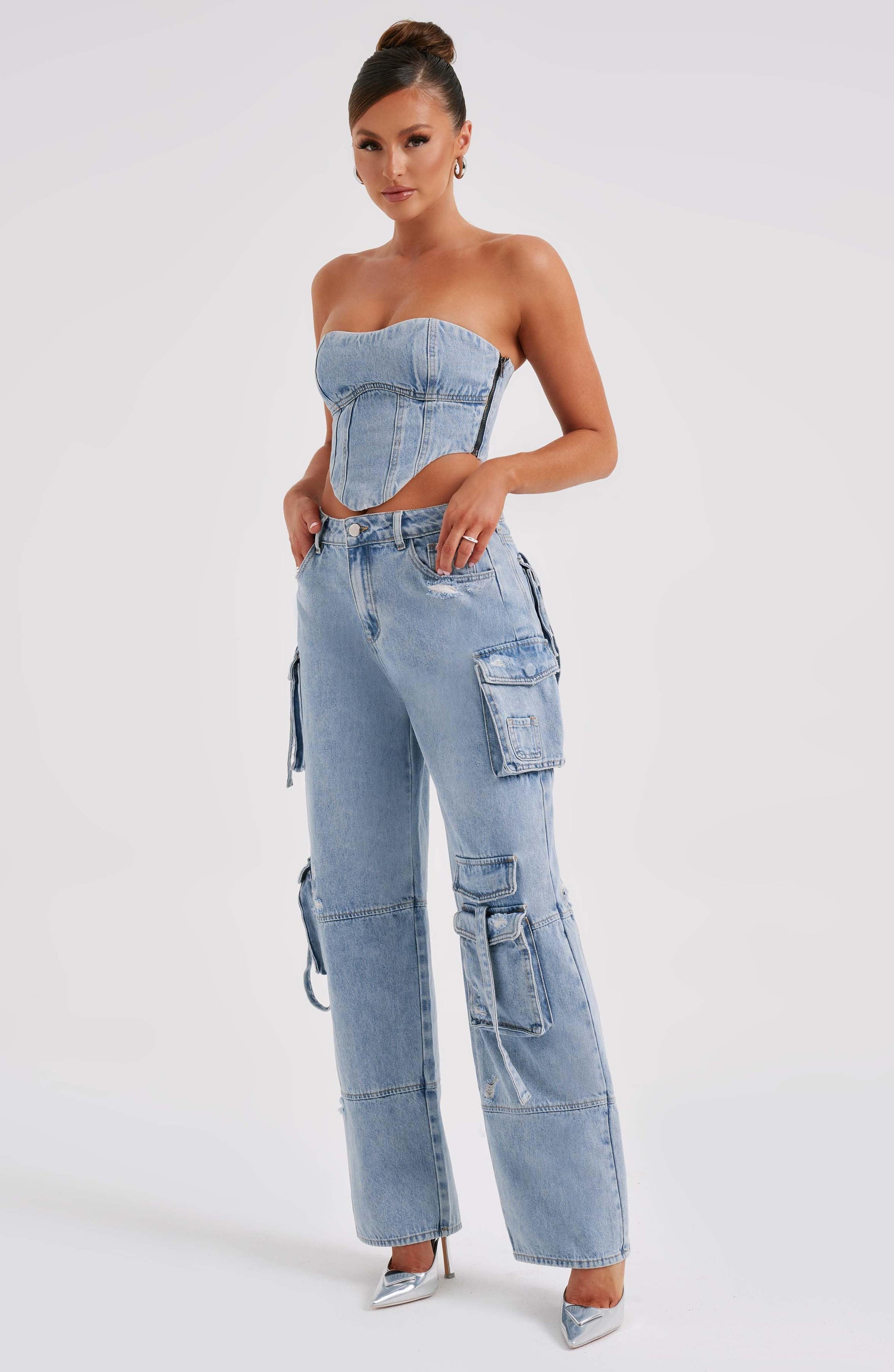 Pantalone Cargo Blu Brooklyn