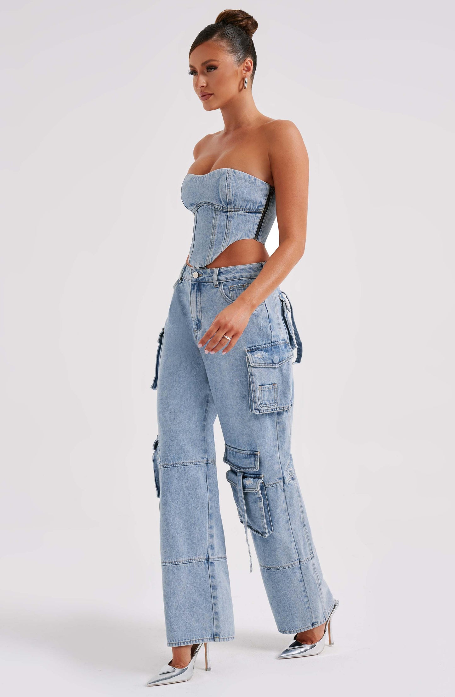 Pantalone Cargo Blu Brooklyn