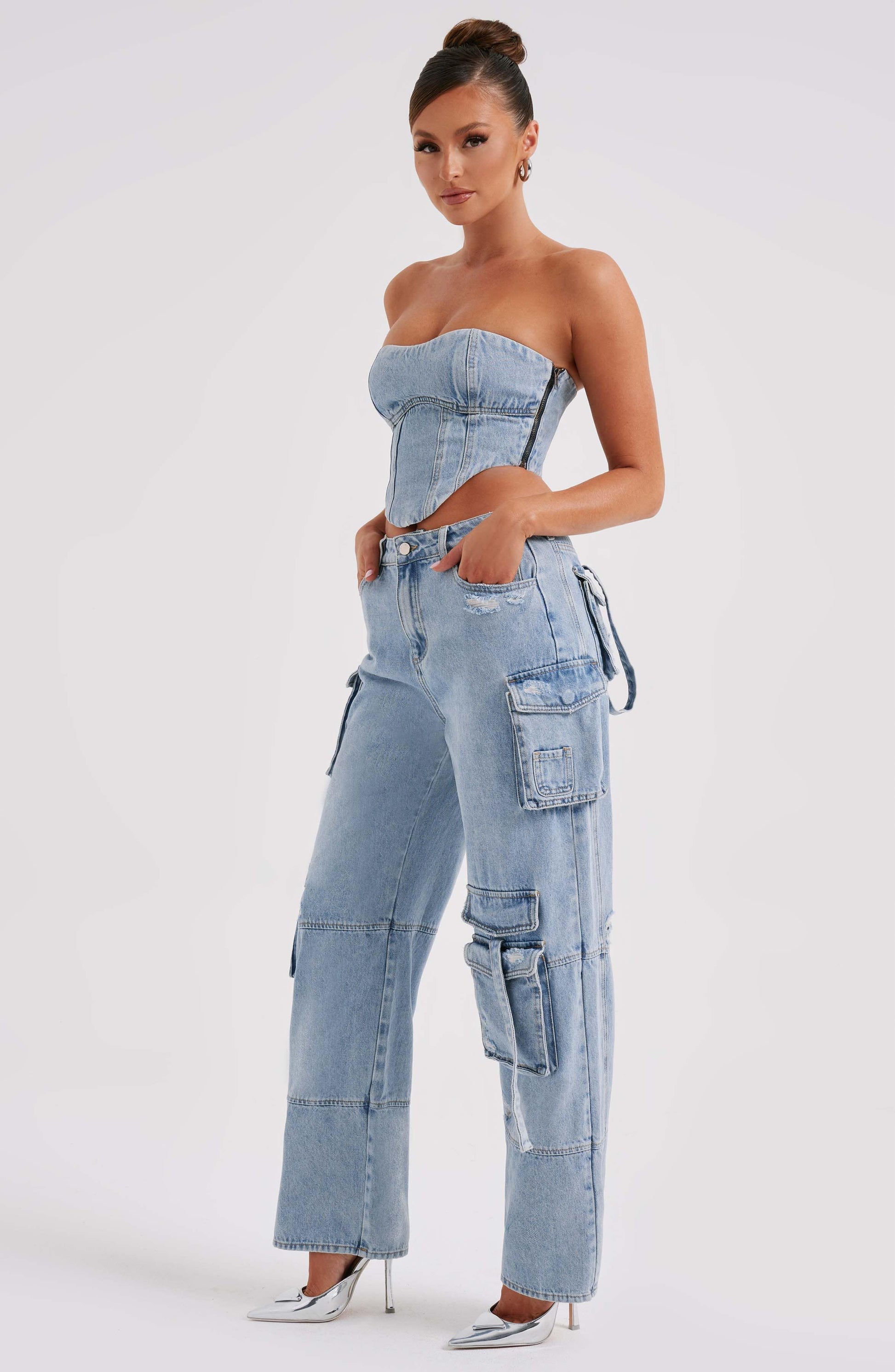 Pantalone Cargo Blu Brooklyn