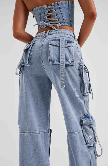 Pantalone Cargo Blu Brooklyn