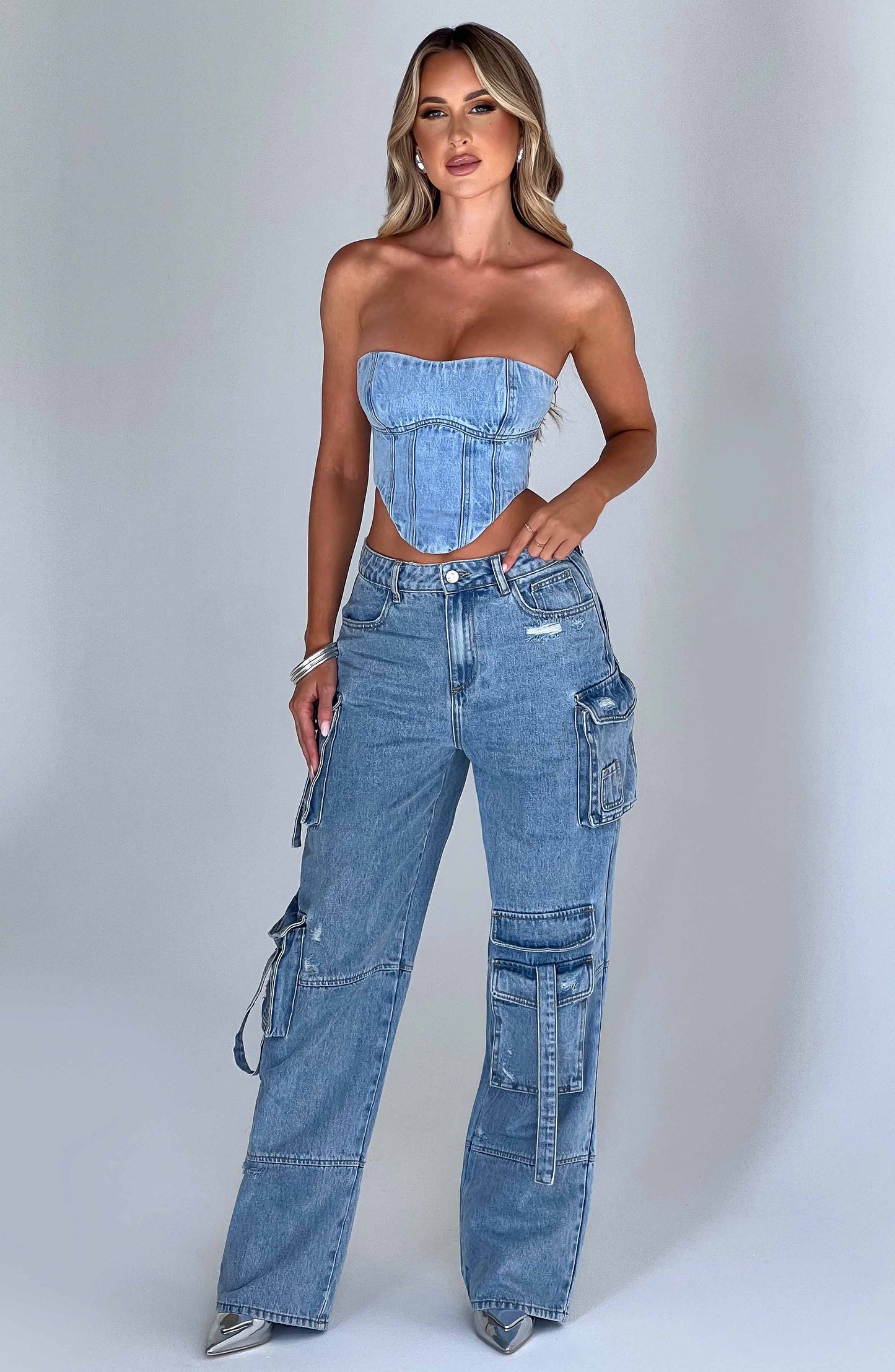 Pantalone Cargo Blu Brooklyn