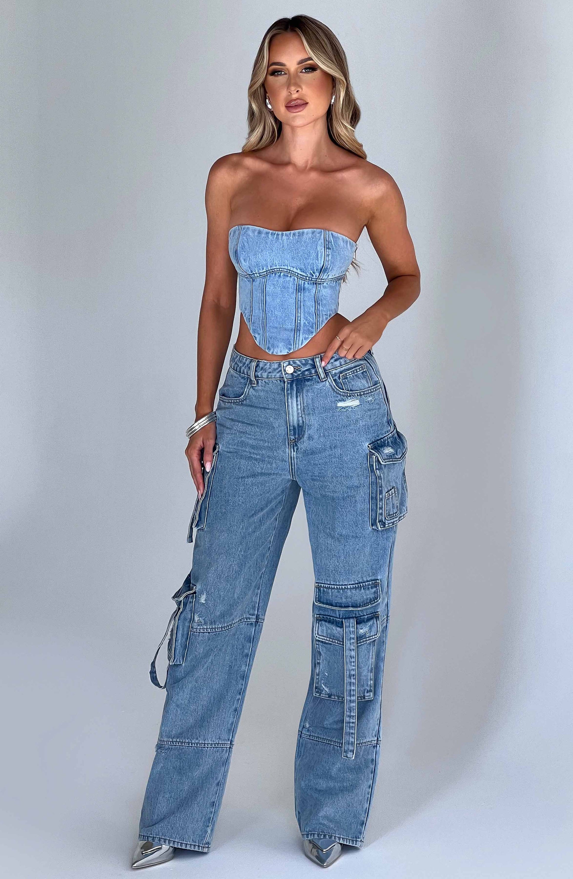 Pantalone Cargo Blu Brooklyn