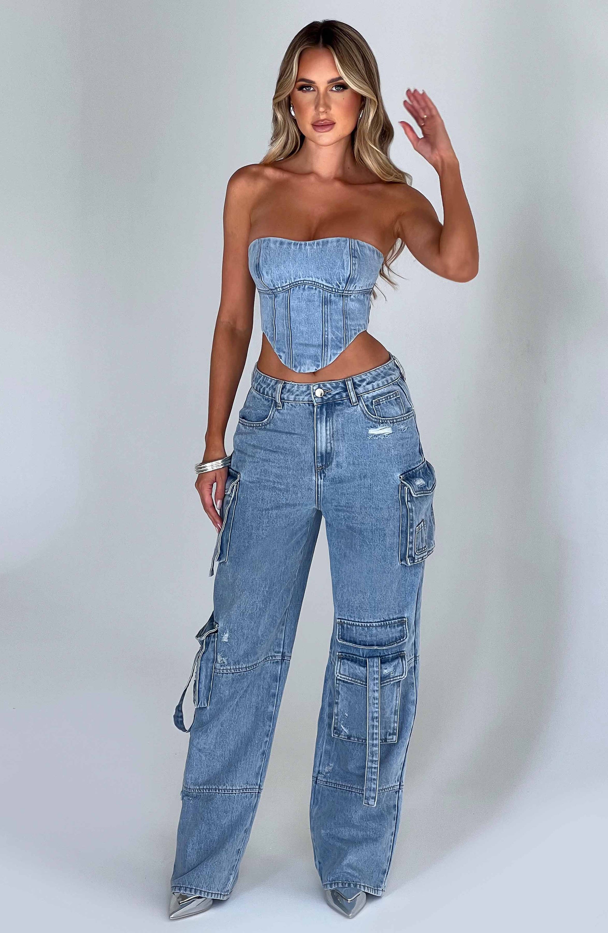 Pantalone Cargo Blu Brooklyn