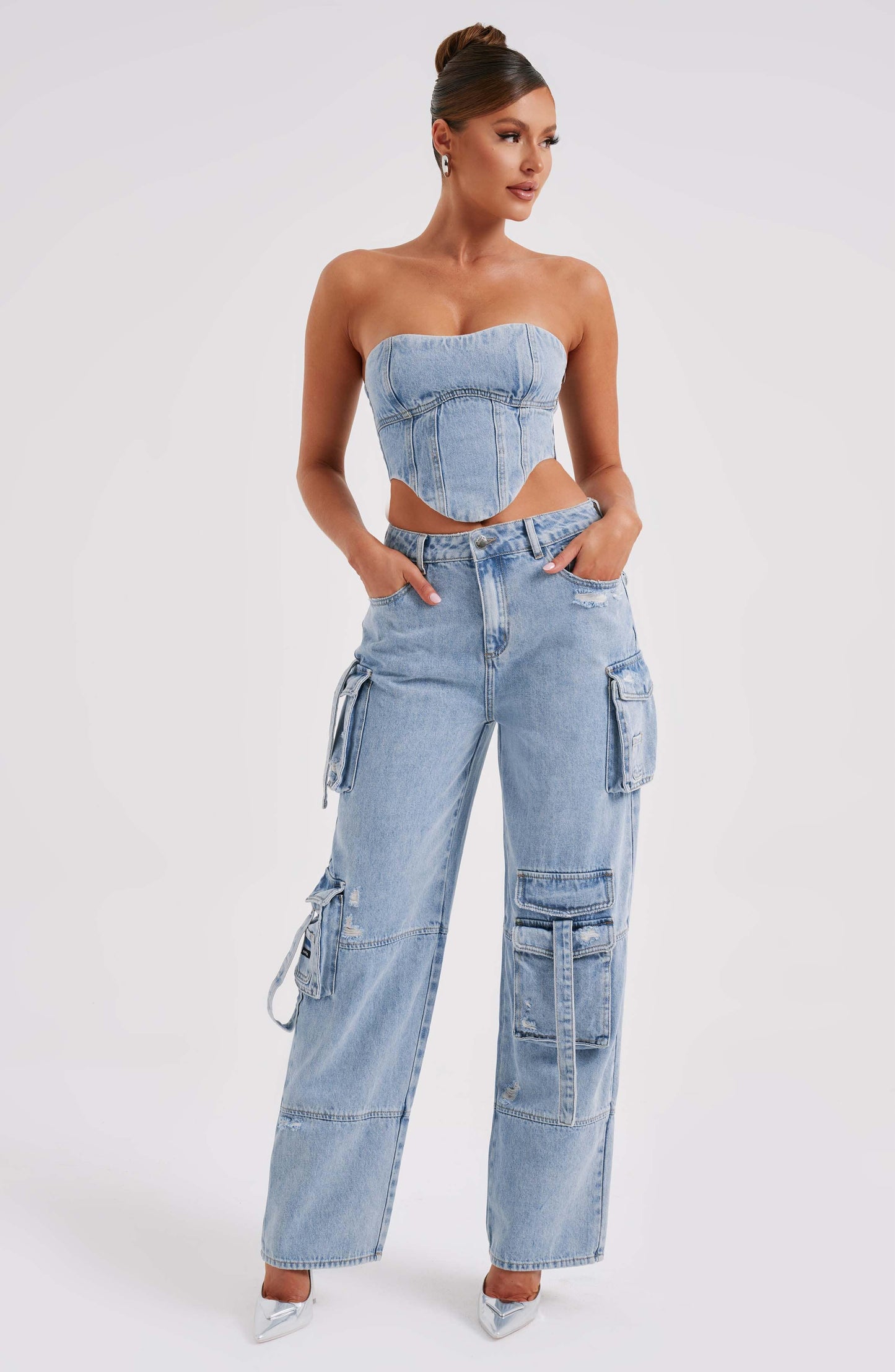 Pantalone Cargo Blu Brooklyn