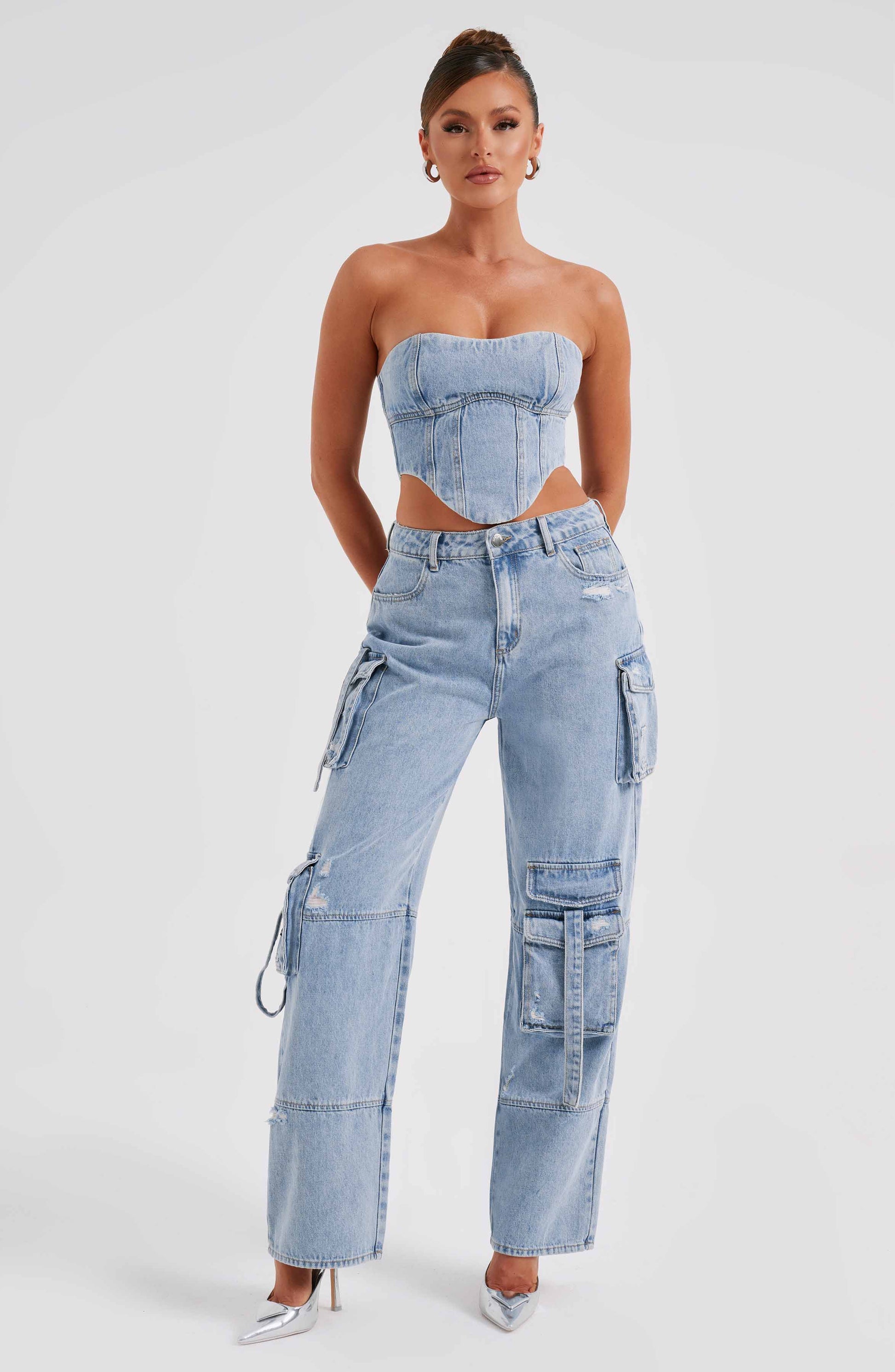 Pantalone Cargo Blu Brooklyn