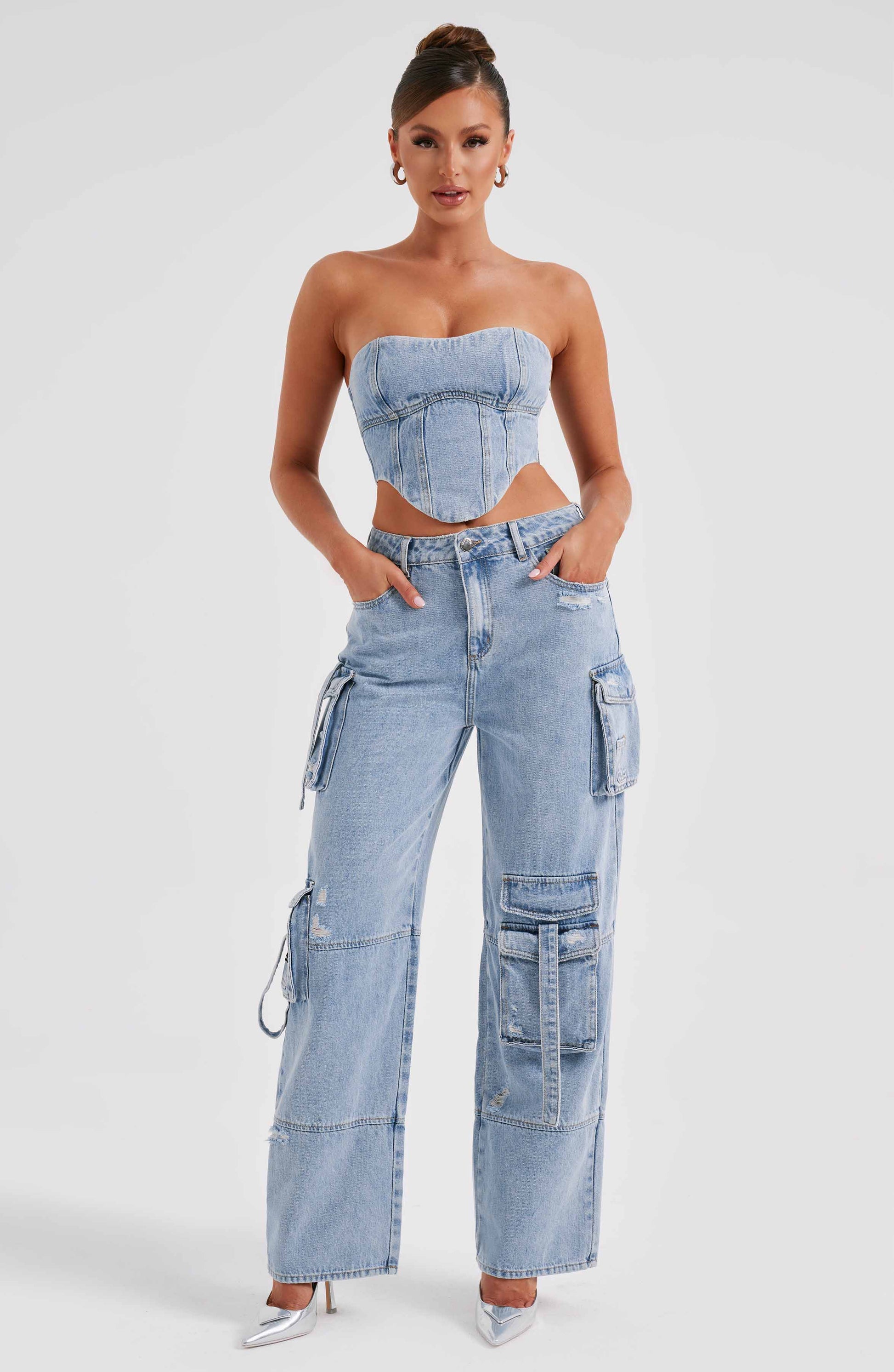 Pantalone Cargo Blu Brooklyn