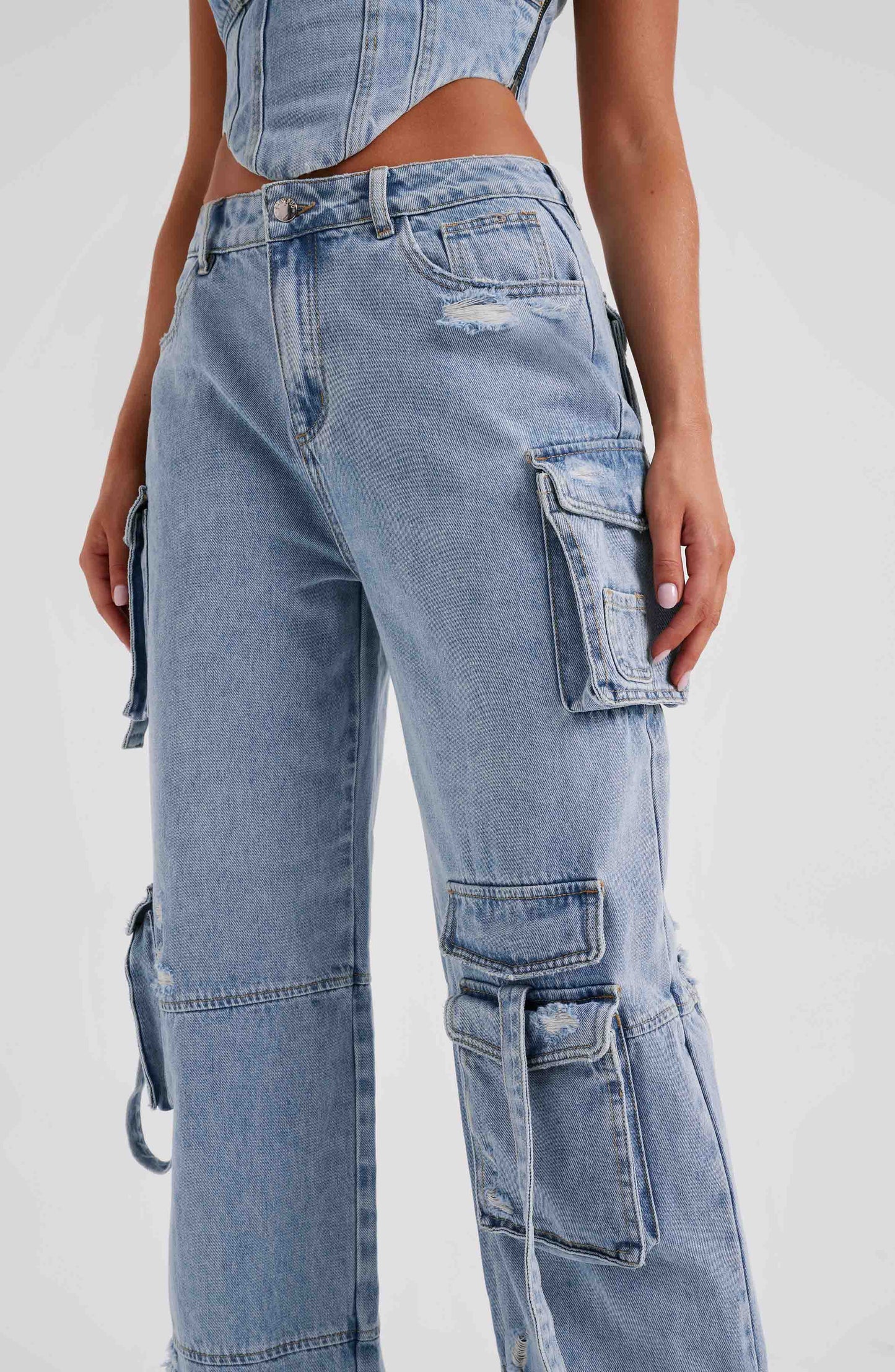 Pantalone Cargo Blu Brooklyn