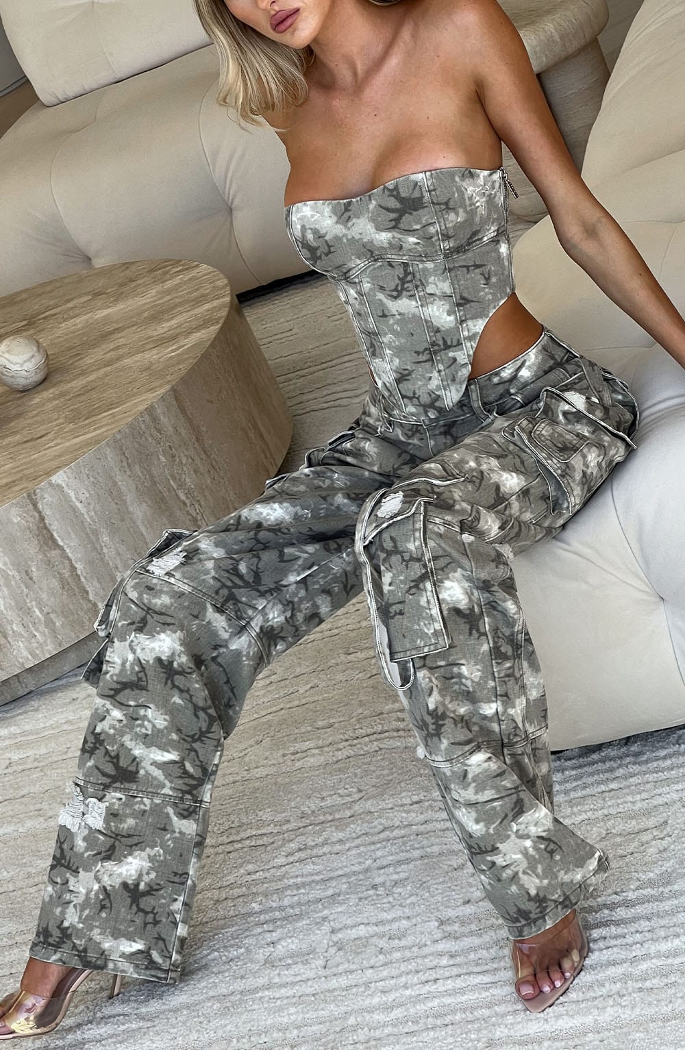 Pantaloni Cargo Brooklyn Stampa Camo
