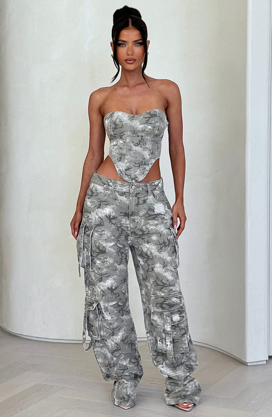 Pantaloni Cargo Brooklyn Stampa Camo