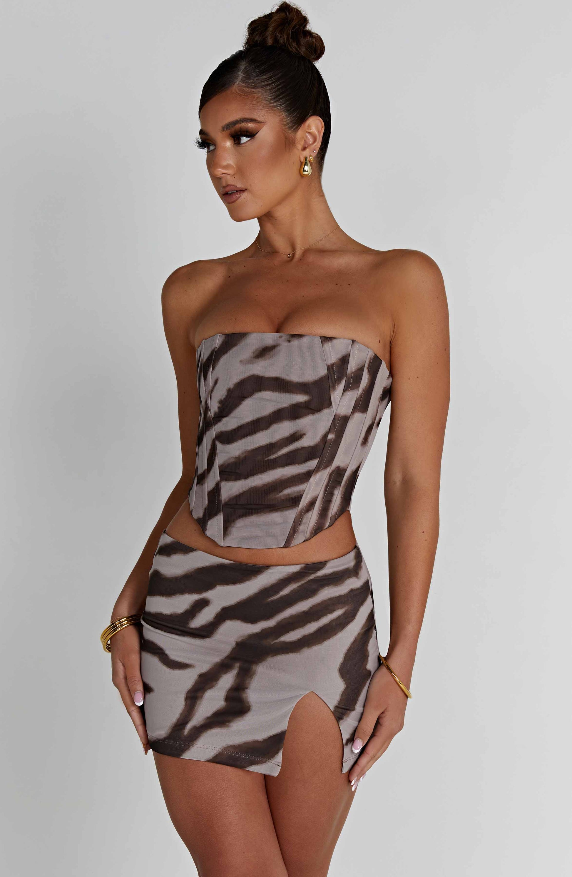 Corset Cami Zebra Print Top