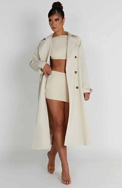 Cappotto trench Camila in sabbia