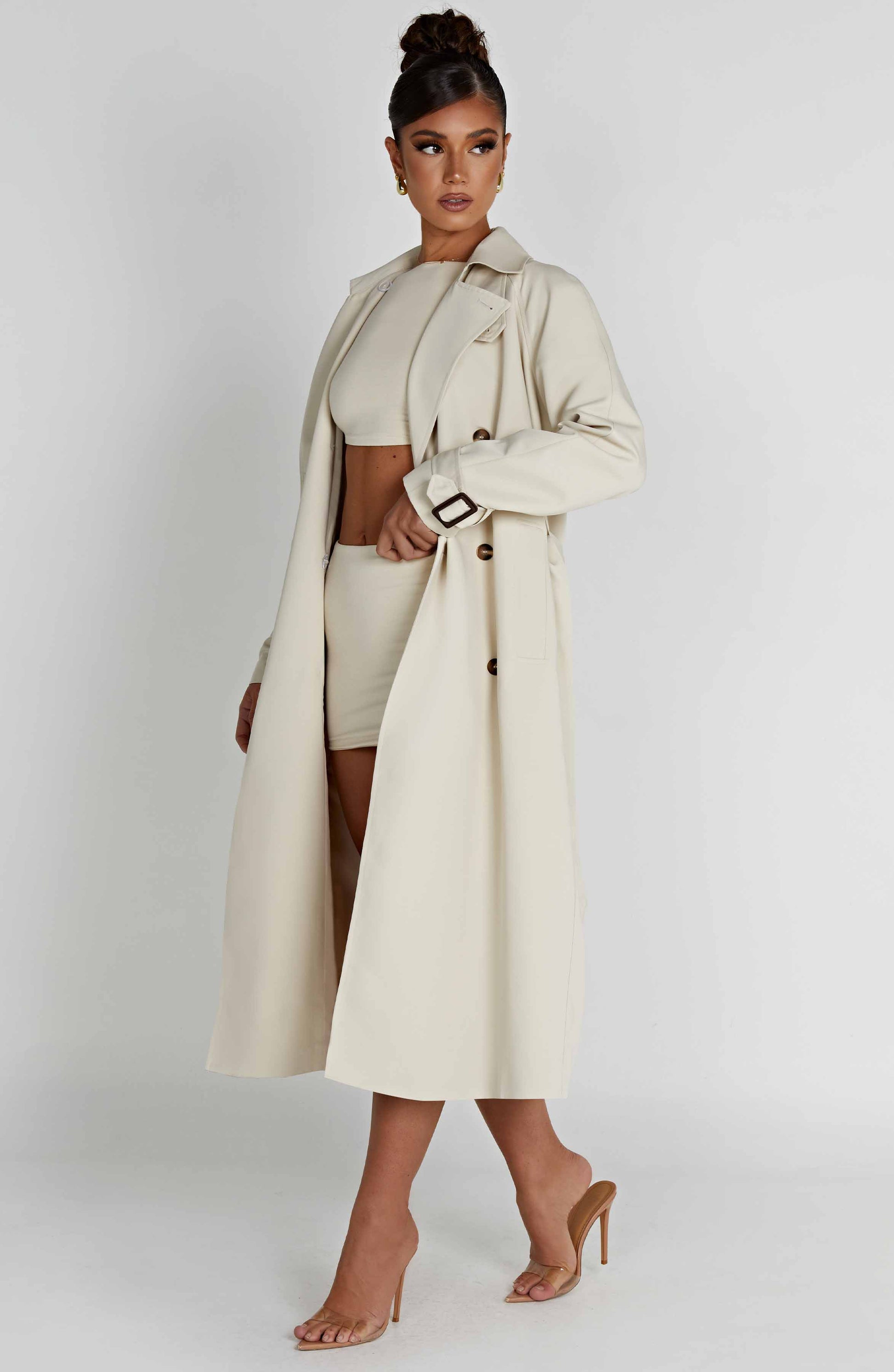 Cappotto trench Camila in sabbia