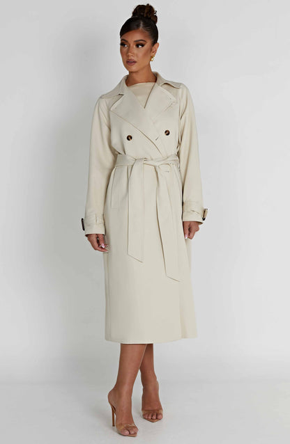Cappotto trench Camila in sabbia