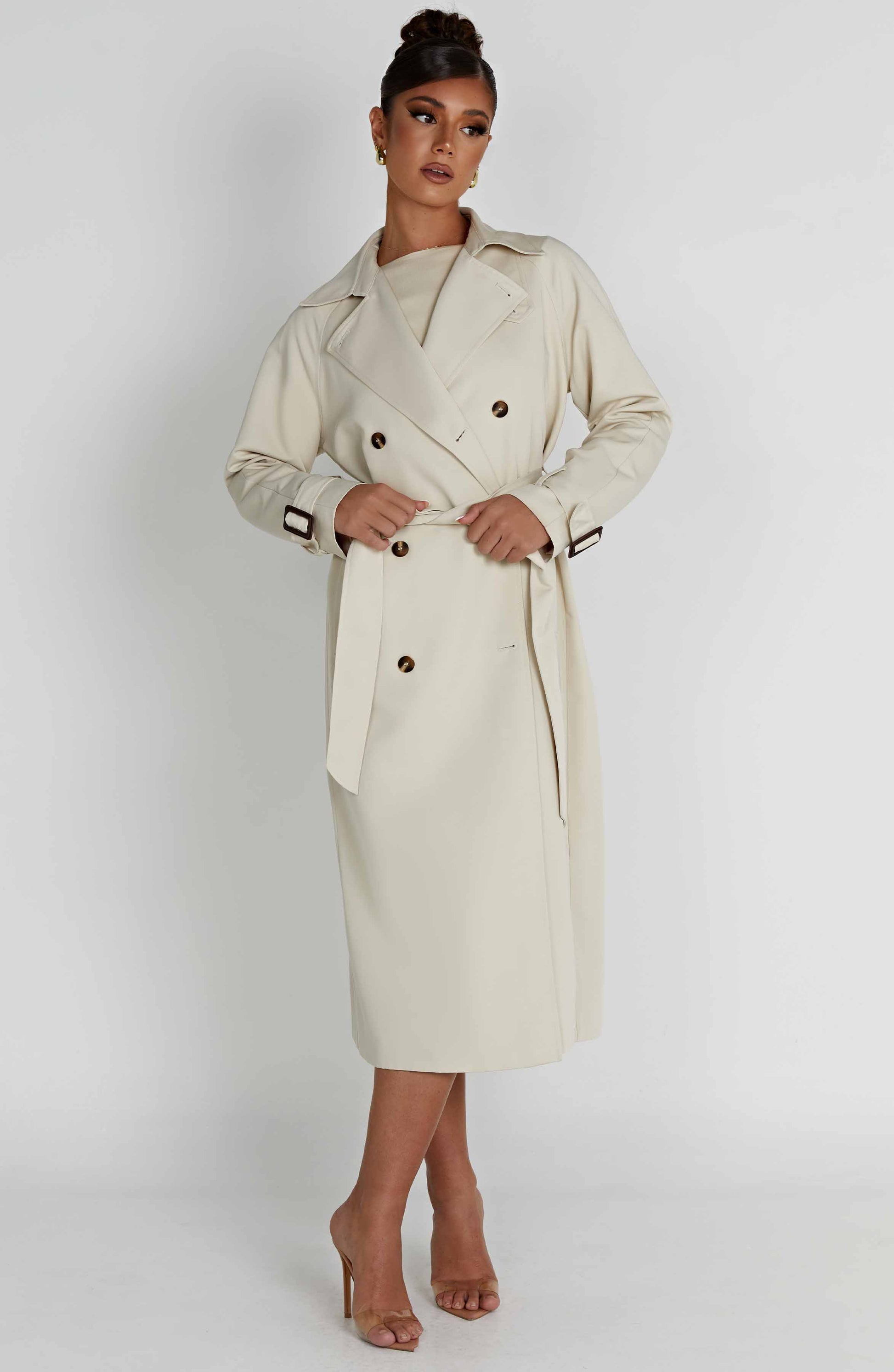 Cappotto trench Camila in sabbia