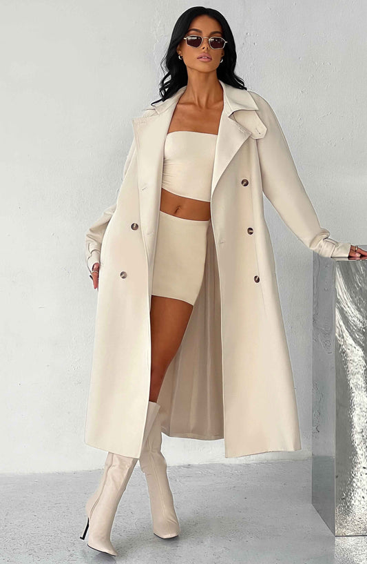 Cappotto trench Camila in sabbia
