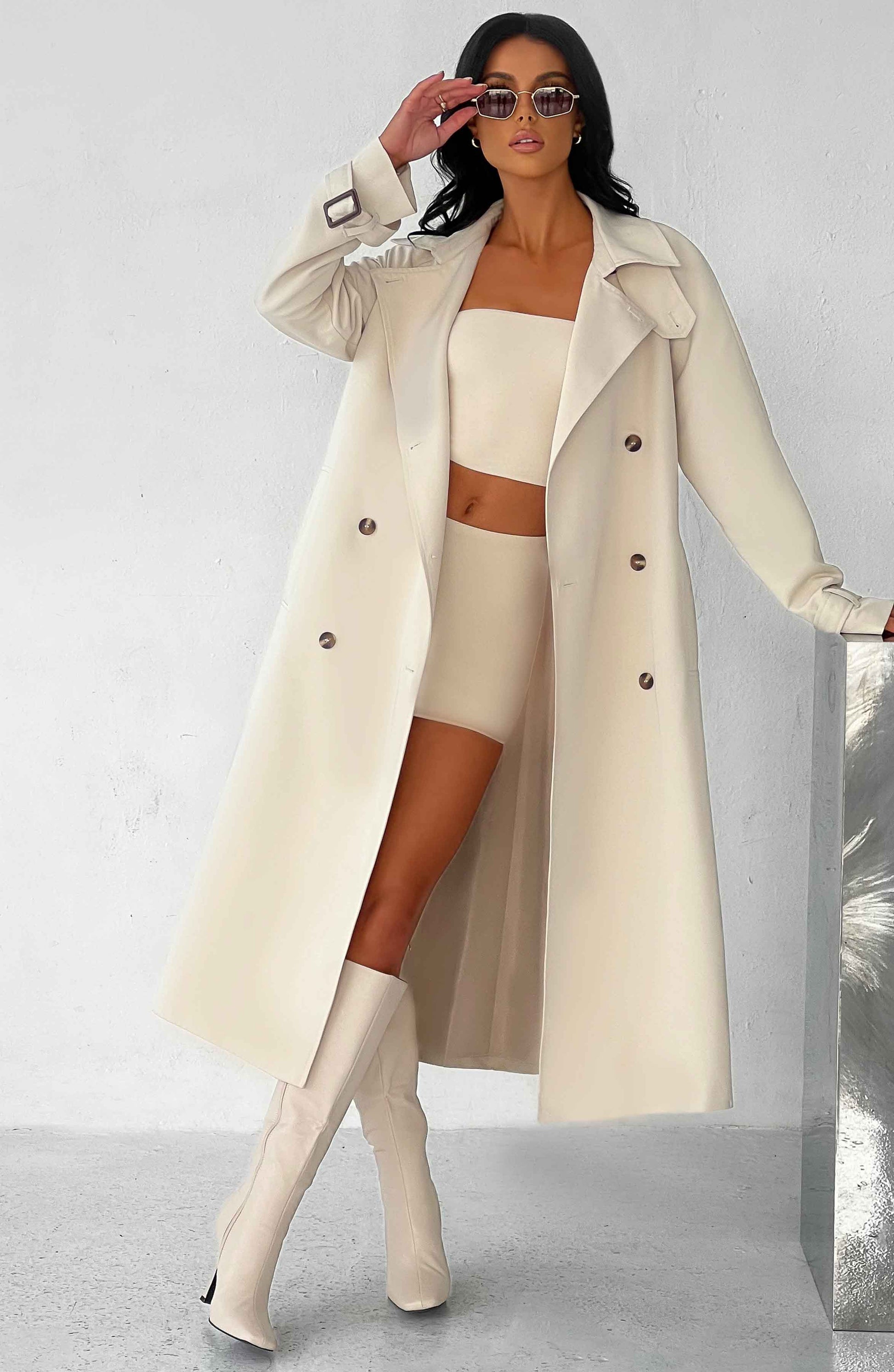 Cappotto trench Camila in sabbia