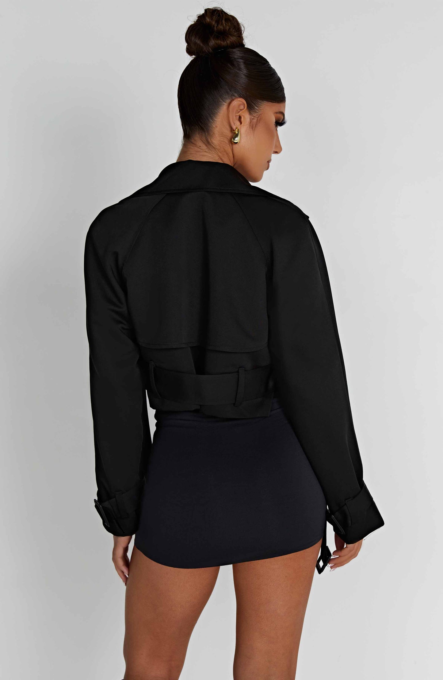 Cappotto Trench Corto Nero