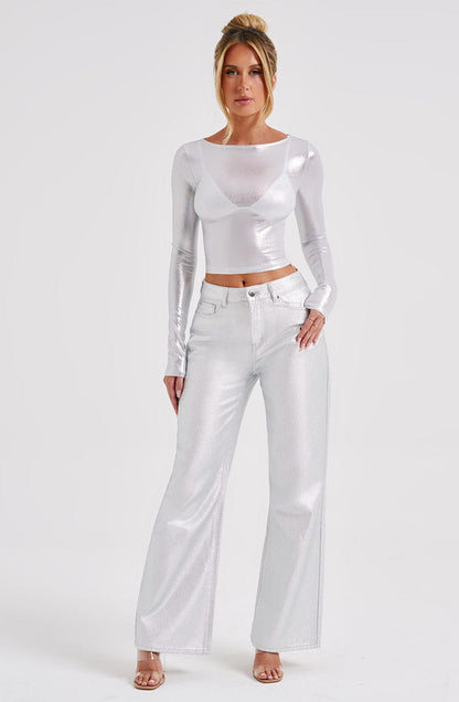 Pantalone Argento Cassidy