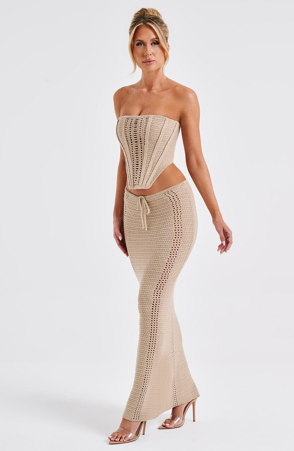 Gonna Maxi Beige da donna