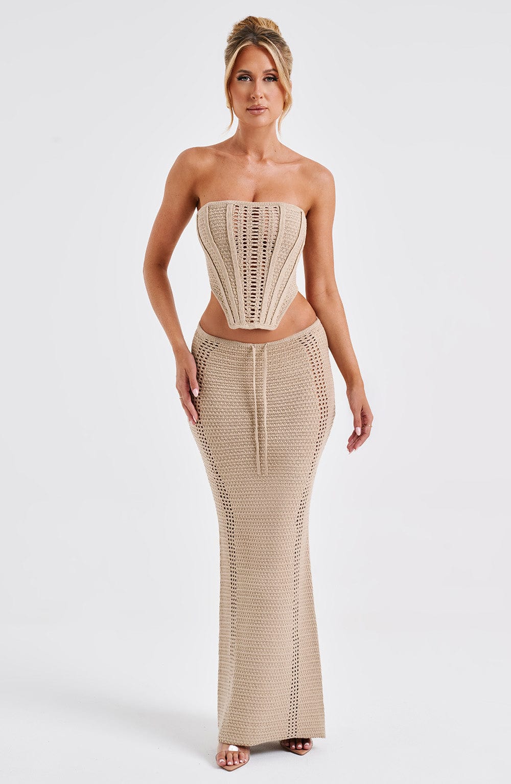 Gonna Maxi Beige da donna