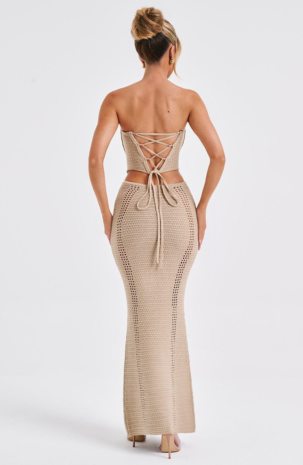 Gonna Maxi Beige da donna