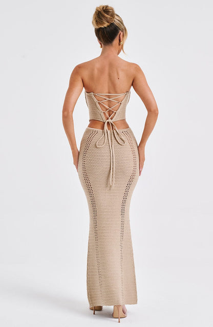Gonna Maxi Beige da donna