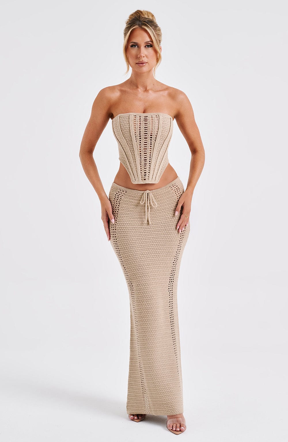 Gonna Maxi Beige da donna