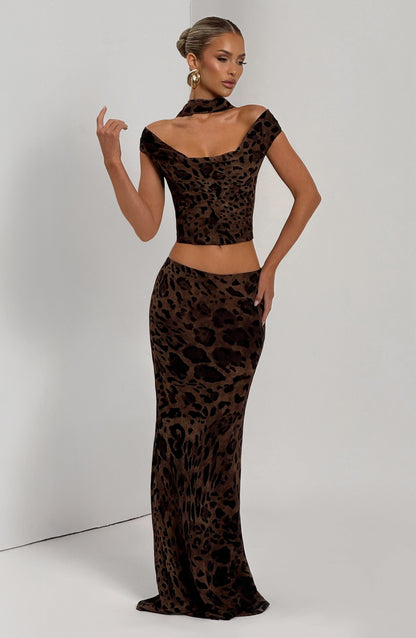 Chrysoula Maxi Skirt - Leopard Print